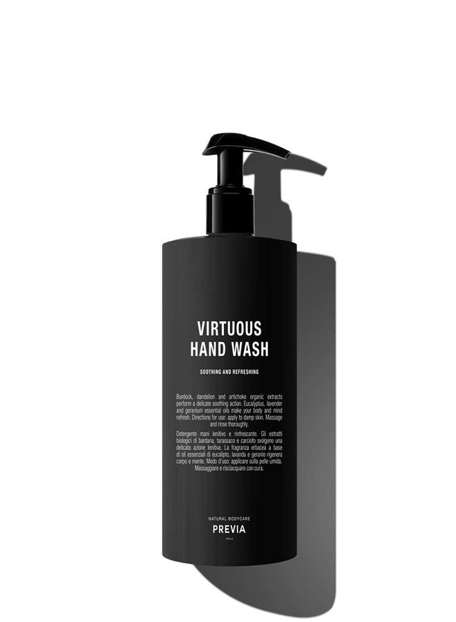 PREVIA Virtuous Hand Wash Nourishing & Hydrating Soap for Dry Skin Lavender & Geranium Essential Oils Vegan Natural Ingredients Gentle Skin Care Soap for Men & Women 16.9 oz - Image 1